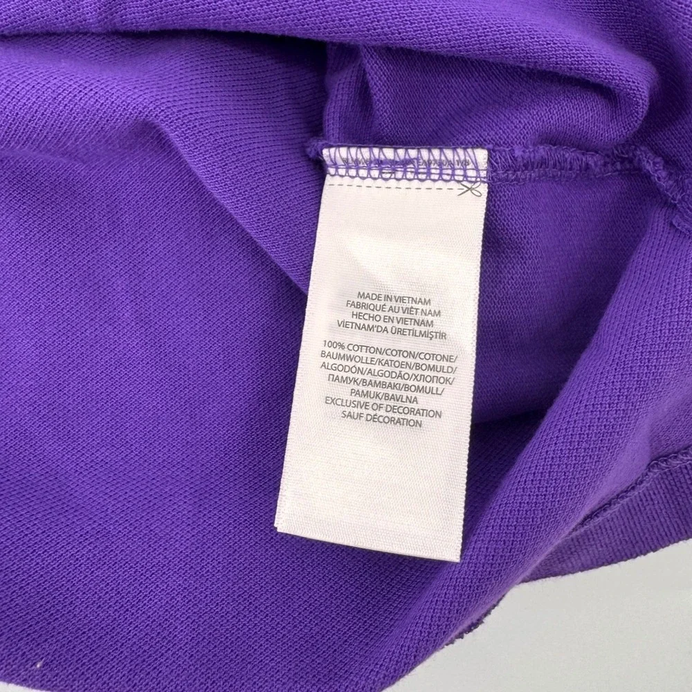 Polo Ralph Lauren Polo Shirt Mens L Purple Classic Fit Mesh Short Sleeve Cotton